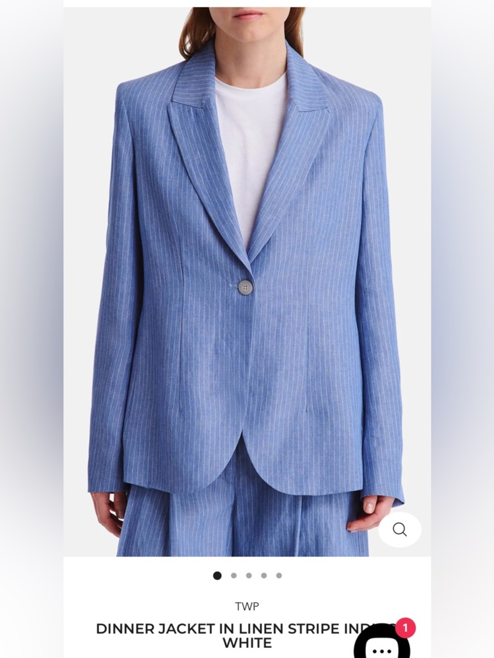 TWP Striped Linen Suit NWT